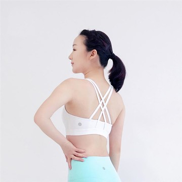 【Mukasa】FITNESS 美背支撐型運動內衣 - 簡潔白 - MUK-22061-多尺寸可選_廠商直送