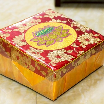拜佛墊 大拜墊禮佛家用跪墊實木順滑磕頭跪拜墊寺廟蓮花拜佛墊加厚拜凳【MJ12645】