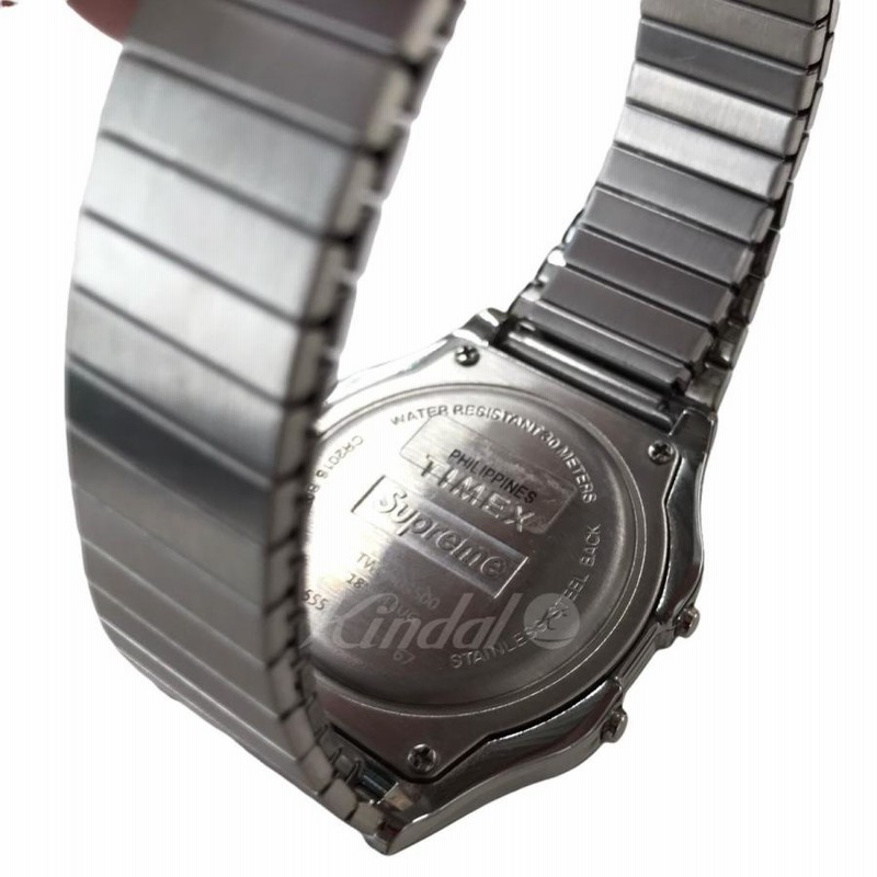 Supreme×TIMEX 19AW「Digital Watch」デジタルウォッチ シルバー