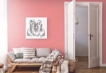 Q Family 無框畫/掛畫/原創/居家/裝飾/客廳/餐廳 阿富汗犬