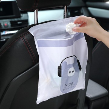 創意車載粘貼式可愛卡通車內用收納清潔袋一次性可分類垃圾袋