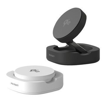 POLYBATT Qi2認證 急速15W二合一磁吸無線充電座 iPhone/Airpods