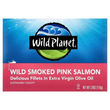 Wild Planet, 野生煙燻粉鮭，3.9 盎司（110 克）