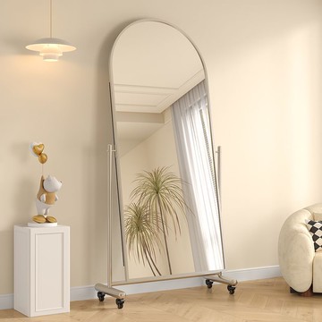 含運  移動立鏡落地式穿衣鏡 服裝店全身鏡可移動健身房帶輪舞蹈鏡可調節落地試衣鏡