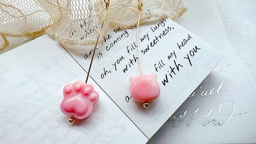 貓咪 貓掌  貓頭 貓奴  喵喵喵 天然貝殼 耳環 可客製專屬貓飾品