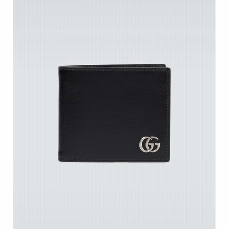 グッチ Gucci メンズ 財布 二つ折り Gg Marmont Leather Bi Fold Wallet Nero 通販 Lineポイント最大0 5 Get Lineショッピング