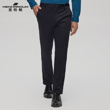 MENHARDUM/蔓哈頓男裝 男士中青年商務休閑褲純色寬松直筒長褲子