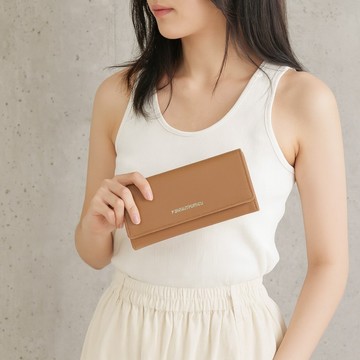 隔日到貨▷柔霧馬卡龍大容量雙折皮夾 女生長夾 001Y KLSCAT