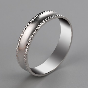 925純銀凹面內弧戒指男 個性食指潮男銀素圈年原創設計銀飾