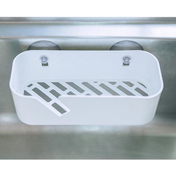 日本 小久保KOKUBO - 日本製吸盤式清潔用具收納架-2色可選-白