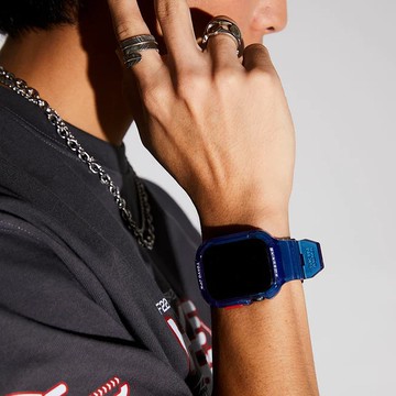Apple Watch 45/44mm Saido 街頭潮流一體成形錶帶-藍色