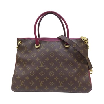 【二手名牌BRAND OFF】LOUIS VUITTON LV 路易威登 棕/紫色 原花帆布 PALLAS 肩背包 M42810