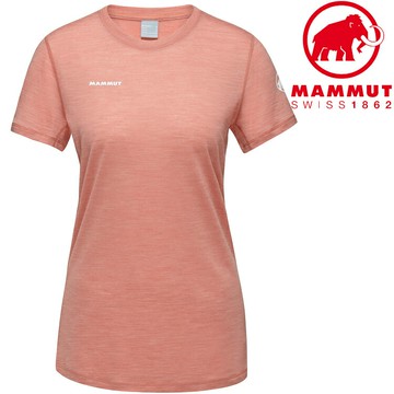 Mammut 長毛象 Tree Wool FL 女款 羊毛混紡快乾抗臭短袖T恤/圓領排汗衣 1017-06670 3774 石英粉