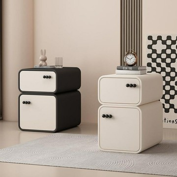 法式輕奢床頭邊櫃現代簡約家用臥室床邊儲物櫃奶油風床頭櫃收納櫃 雙11全館免運