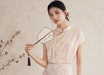 棲山隱 新中式復古中國風 改良盤扣旗袍洋裝