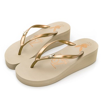 ✨迎新年 特殺65折起｜PLAYBOY 70th 夏日寶藏 夾腳厚底拖鞋-杏(YT902)