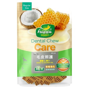 happi DOGGY 纖嚼 無穀健齒棒 犬用 M號  蜂蜜 + 椰子  150g  1包