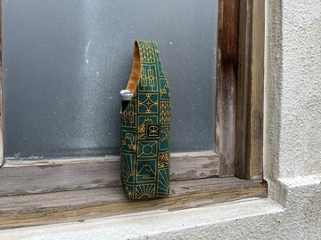 RuruRoad / 單把飲料提袋 - 水壺袋 / 台灣鐵花窗-綠