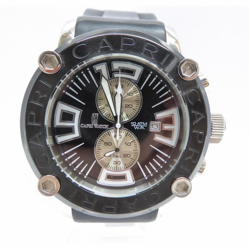 カプリウォッチ CAPRI WATCH クォーツ クロノグラフ 腕時計 △WA5496  