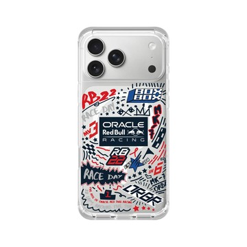 iPhone 17 Pro Max ClearX (MagSafe 兼容) 晶透白 - Oracle Red Bull Racing - Pit Lane Graffiti