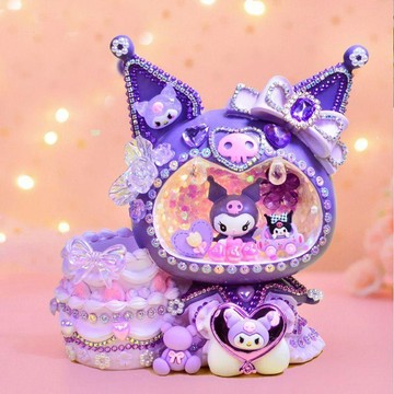 🎀樂貝兒優選🎀兒童手工精品筆筒 小夜燈 庫米女孩創意實用禮物 生日禮品 diy小夜燈 儿童节日礼物
