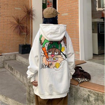 100%純棉連帽衛衣女寬松bf慵懶風2025新款秋季ins學生情侶上衣潮