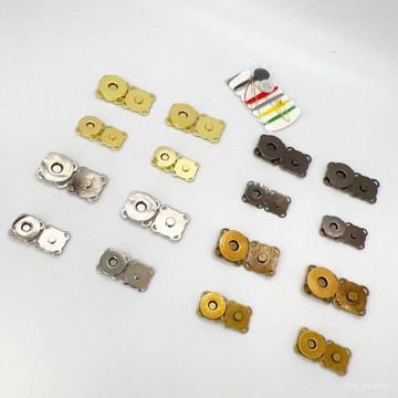 🔥臺灣出貨-磁吸扣強磁手縫金屬紐扣磁扣安裝強磁吸鐵石按鈕錢包包箱包梅花形