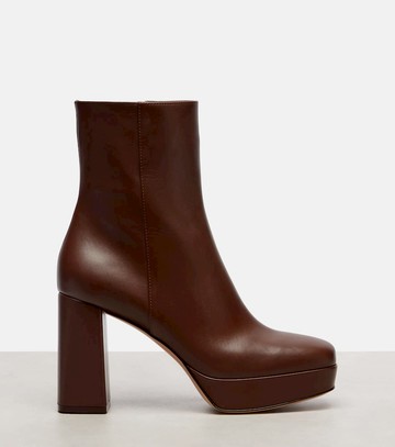 Gianvito Rossi Daisen 95 leather platform ankle boots