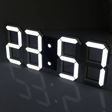 溫溼度電子鐘 [星何居]鐘錶 時鐘 電子鐘 掛墻鐘 電子鐘錶 掛鐘 客廳電子掛鐘 長66.5cm*寬16cm(六位顯示鐘錶 遙控寬)
