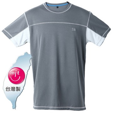 LV6201 男吸排抗UV短袖圓領衫(深灰)