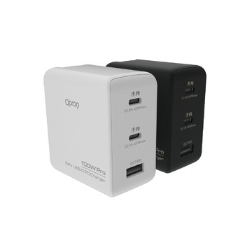 Opro9 GaN氮化鎵 100W三孔(2C1A) 快充器