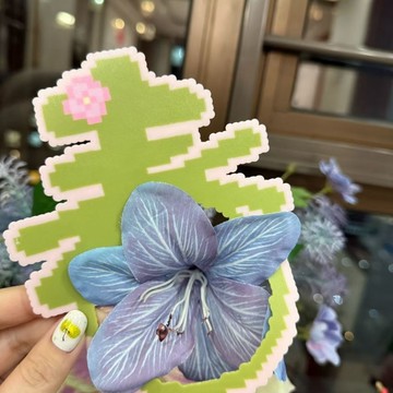 臺灣炫貨🍥拼豆成品店主手搓新款吃飯打卡拍照春天打卡框約長12-高15cm