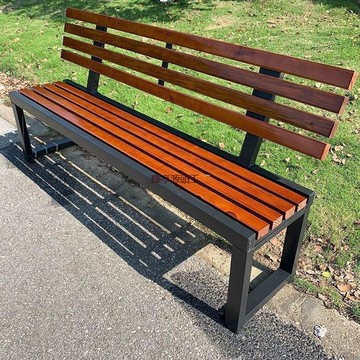 新款公園椅鐵藝排椅庭院防腐長條椅長凳子廣場休閑椅防水防曬戶外