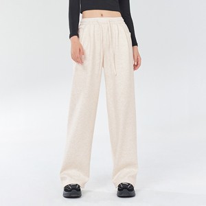 內裏加絨保暖垂感高腰直筒休閒闊腿褲