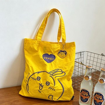 🍀臺灣出貨🍀日本chiikawa伊卡刺繡帆布包卡通小八烏薩奇手提單肩補課環保袋