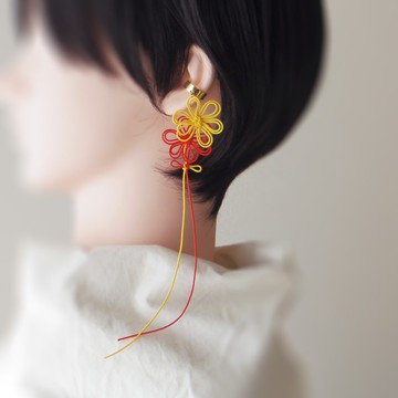 飾結耳圈｜光與滿溢【輕盈日式風】適合浴衣、和服、日常穿搭。