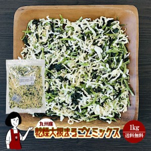 乾燥大根まるごとミックス 1kg〔チャック付〕／九州産 乾燥野菜 大根 宅配便 送料無料 チャック付 九州産 ミックス 国産 ボイル済み ドラ