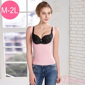 塑身衣 (M~XL)無痕貼合防駝輕塑背心上衣_豆沙#7235