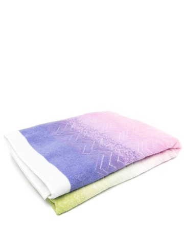 Missoni Home - blurring-effect striped beach towel - unisex - Cotton - One Size - Blue