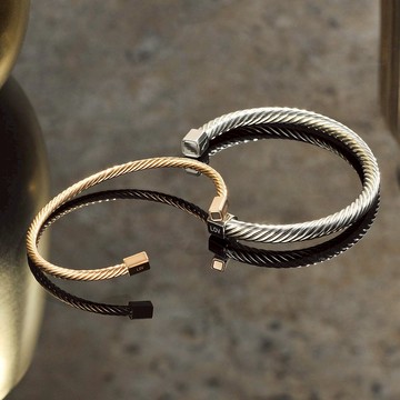 Le Ondata 客製化刻字 不鏽鋼 情侶手鐲 (4色)