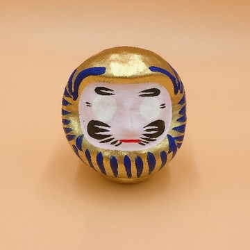 江戶御緣物語 祈願達摩9cm金   富貴平安