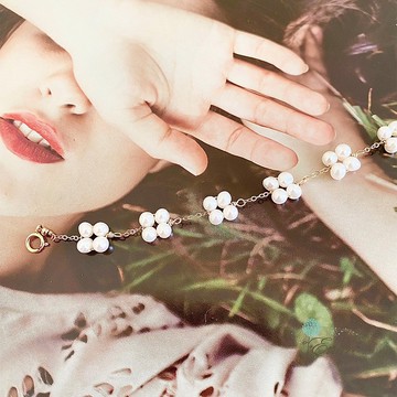 ENDRO ACC【Mommy & Girl】系列 l 四葉幸運珍珠手鍊