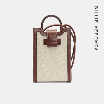 Billie Veromca帆布小方包拼接包2023新款斜挎包小眾手提包包女包