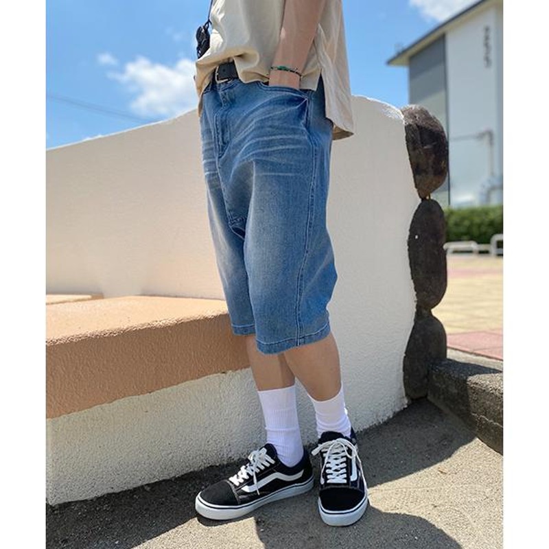 デニムパンツ ハーフパンツ ショートパンツ ショーツ ストレッチ