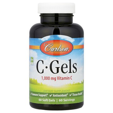 Carlson, C-Gel，維生素 C，1000 毫克，60 粒軟膠囊
