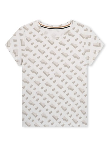 BOSS Kidswear - monogram-print jersey T-shirt - kids - Elastane/Cotton - 4 - White