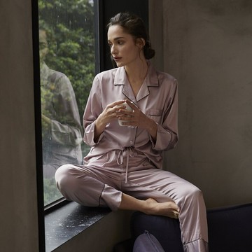 Heres To Love Love To Dream 長袖居家服/可客製化 - 經典黑-M