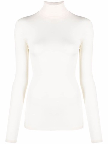 Hanro - fine-knit polo-neck jumper - women - Silk/Merino - L - White