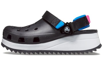 CROCS CLASSIC HIKER CLOG SPORTS BLACK BLUE RED SANDALS BLACK BLUE RED
