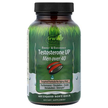 Irwin Naturals, Testosterone UP®，40 歲以上男性，60 粒液體軟膠囊